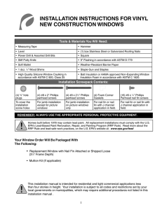 INSTALLATION INSTRUCTIONS FOR VINYL NEW