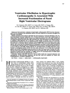 Ventricular Fibrillation in Hypertrophic Cardiomyopathy