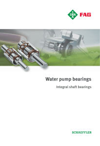 Water pump bearings