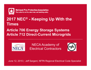 Article 706 Energy Storage Systems - National Electrical Contractors