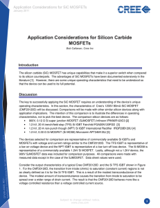 Application Considerations for Silicon Carbide MOSFETs