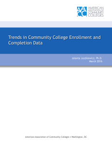 2016 trends in community college enrollment and completion data