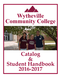 WCC Catalog - Wytheville - Wytheville Community College