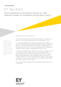 Recent amendments to the Payment of Bonus Act, 1965