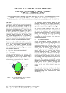 Voice coil actuators for two MTG instruments