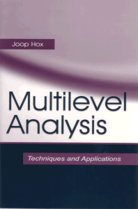 Multilevel Analysis: Techniques and Applications