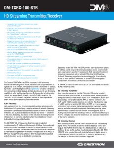 DM-TXRX-100-STR HD Streaming Transmitter/Receiver