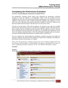 Completing the Performance Evaluation