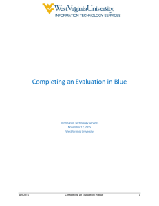 Completing an Evaluation in Blue - Information Technology Services