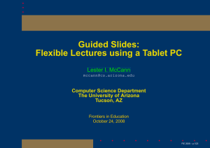 Guided Slides: Flexible Lectures using a Tablet PC