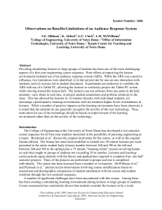 Use Of A Tablet Pc And Wireless Connectivity For Effective Lectures