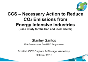 CCS – Necessary Action to Reduce CO2 Emissions from