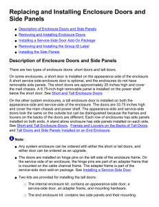 Replacing and Installing Enclosure Doors and Side Panels