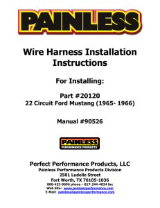 Wire Harness Installation Instructions