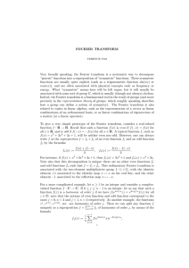 The Fourier transform - UCLA Department of Mathematics