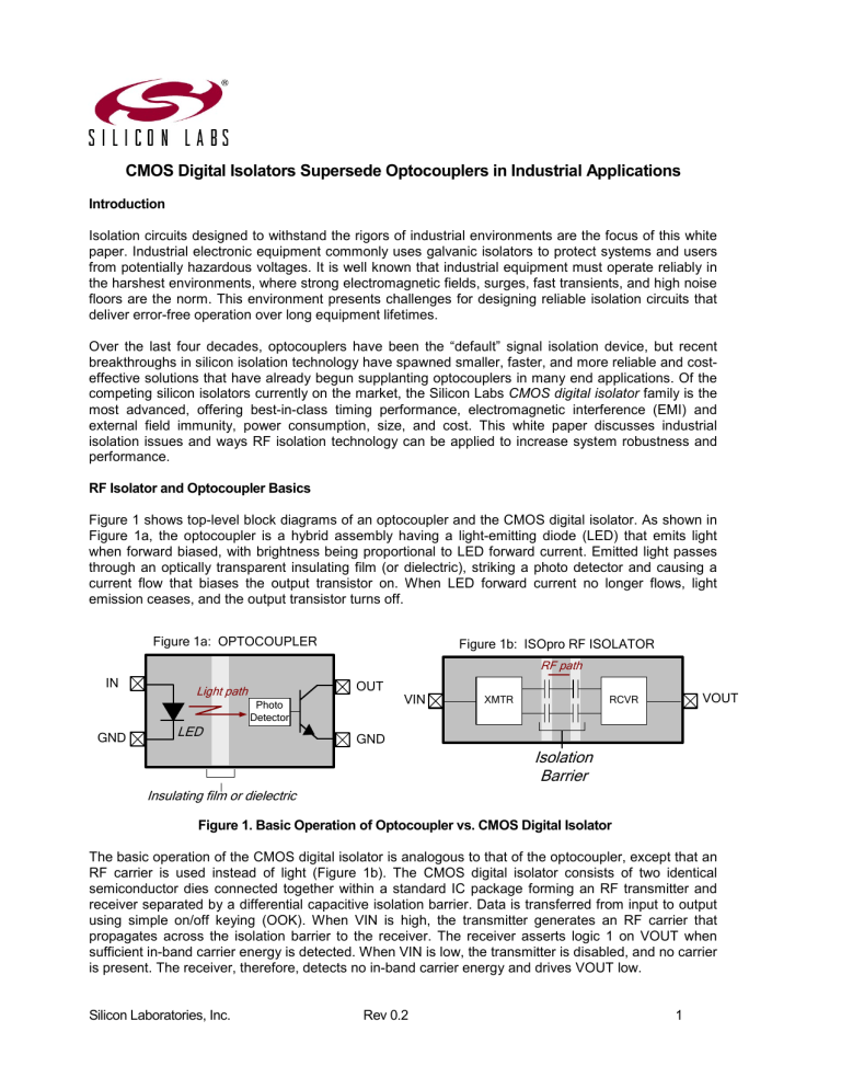 CMOS Digital Isolators Supersede Optocouplers in