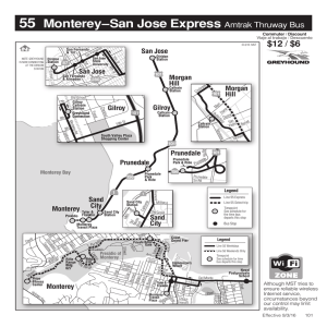 55 Monterey–San Jose Express Amtrak Thruway Bus