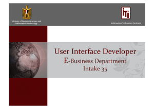 User Interface Developer - Information Technology Institute