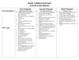 MUSIC CURRICULUM MAP Fourth Grade (Band)