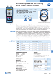 Handheld pressure measuring instruments Series S4600