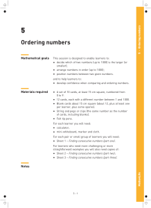 Ordering numbers