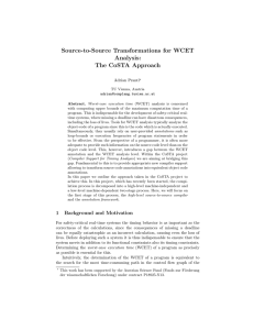 Source-to-Source Transformations for WCET