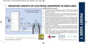 Mounting heights of electrical equipment in dwellings