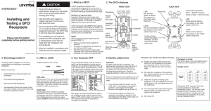 Installing and Testing a GFCI Receptacle