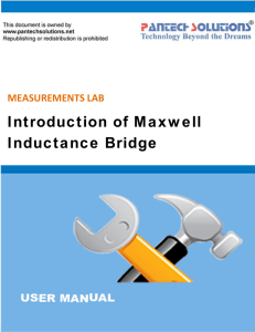 Introduction of Maxwell Inductance Bridge