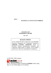 AB-11 MAXWELL`S CAPACITANCE BRIDGE ANALOG LAB