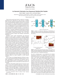 Au Nanowire Fabrication from Sequenced Histidine