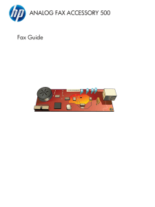 Analog Fax Accessory Fax Guide - ENWW