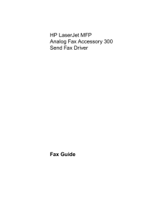 HP LaserJet MFP Analog Fax Accessory 300 Send Fax Driver