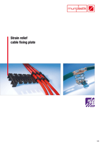 Strain relief cable fixing plate