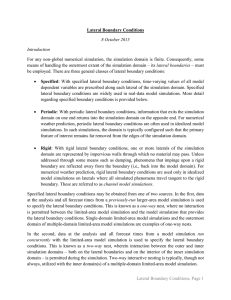 Lateral Boundary Conditions