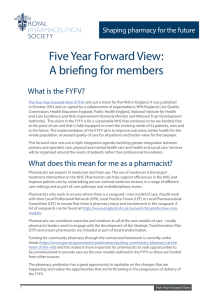 Five Year Forward View - Royal Pharmaceutical Society