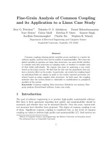 Fine-Grain Analysis of Common Coupling and its Application to a