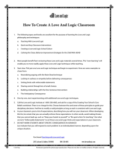 How To Create A Love And Logic Classroom