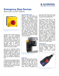 Emergency Stop Devices