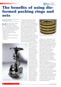 The benefits of using die- formed packing rings and sets