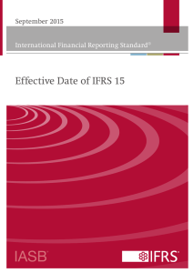 Effective Date of IFRS 15