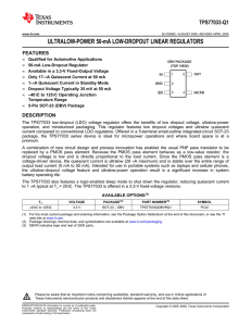 Ultralow-Power 50-mA Low-Dropout Linear