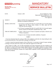 DATE: October 2, 2001 Service Bulletin No. 545A (Supersedes