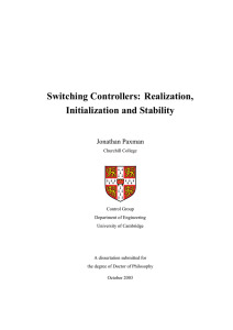 Switching Controllers: Realization, Initialization and