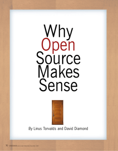 Why Open Source Makes Sense