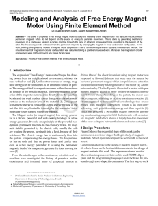 Modeling and Analysis of Free Energy Magnet Motor Using Finite