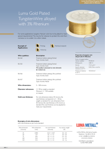 Luma Gold Plated TungstenWire alloyed with 3