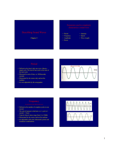 Describing Sound Waves Period Frequency