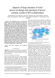 Impacts of large amounts of wind power on design and