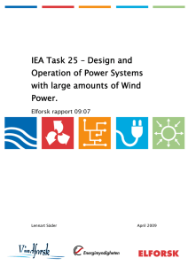 IEA Task 25 – Design and Operation of Power Systems with large